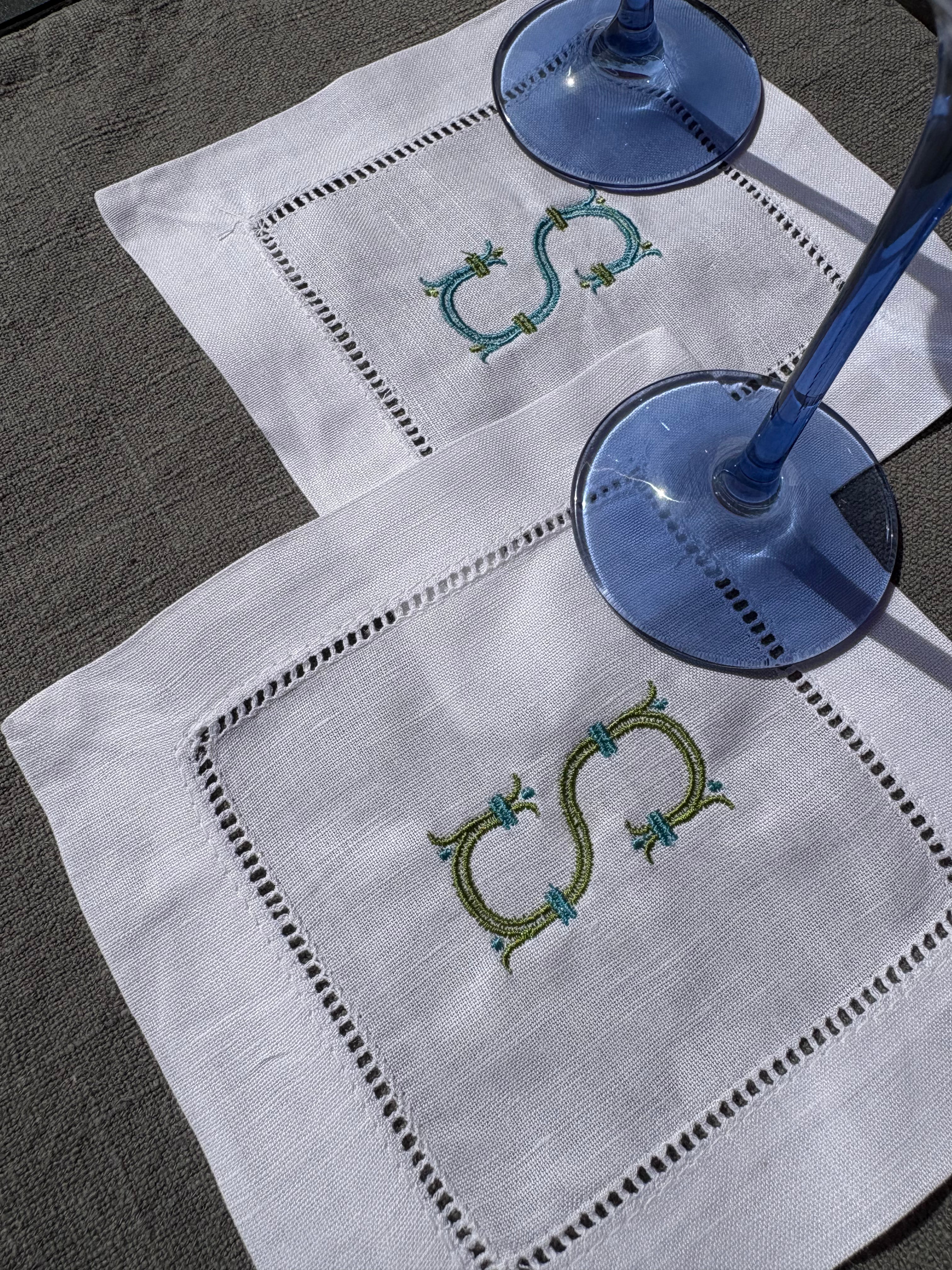Personalized Large Square Cocktail Napkins, Set of 4