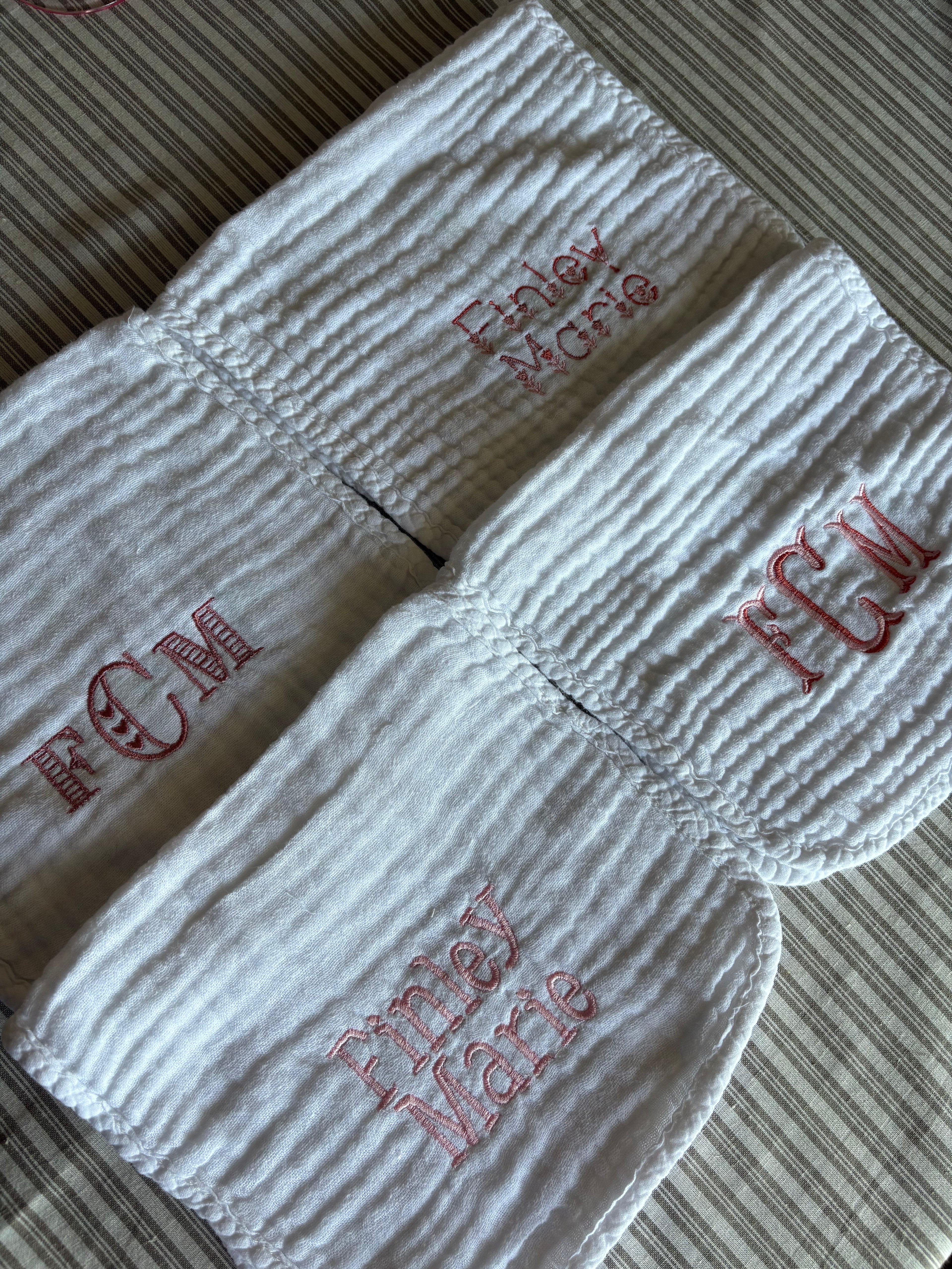 Personalized Burp Cloth, Set of 4